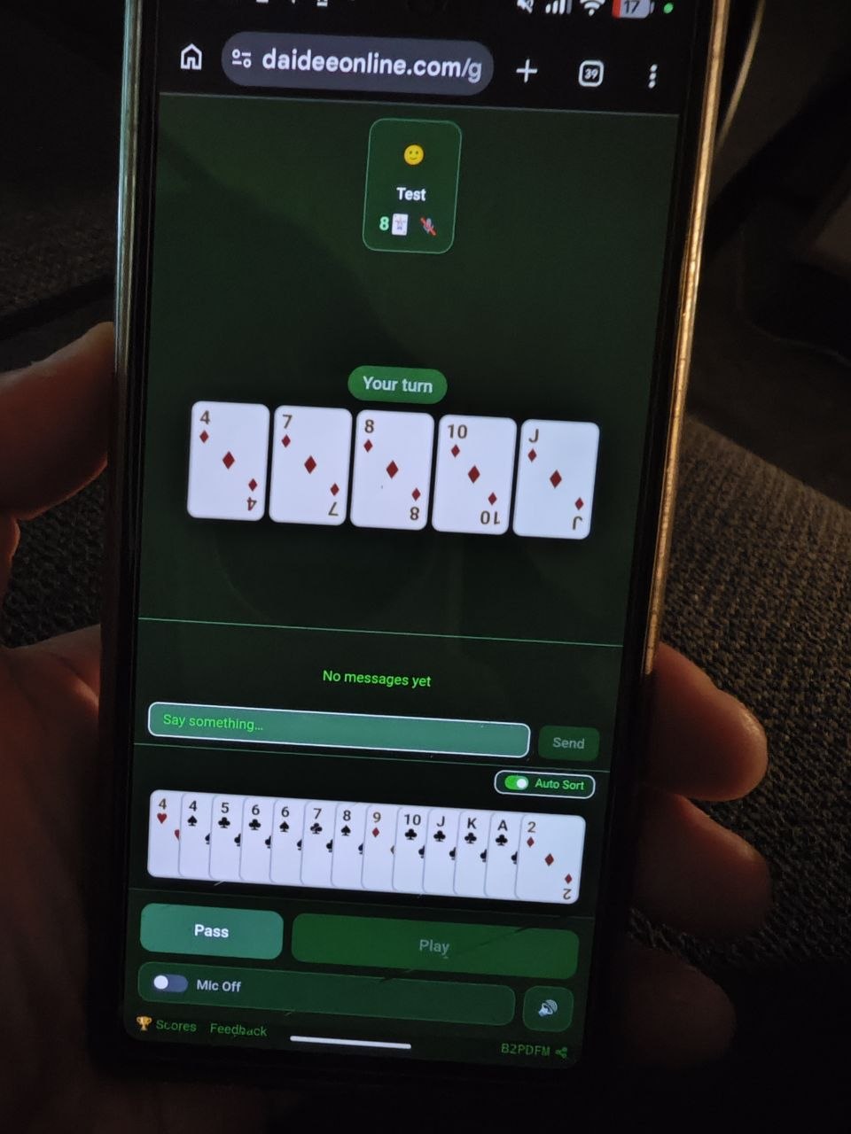 Daideeonline on a phone