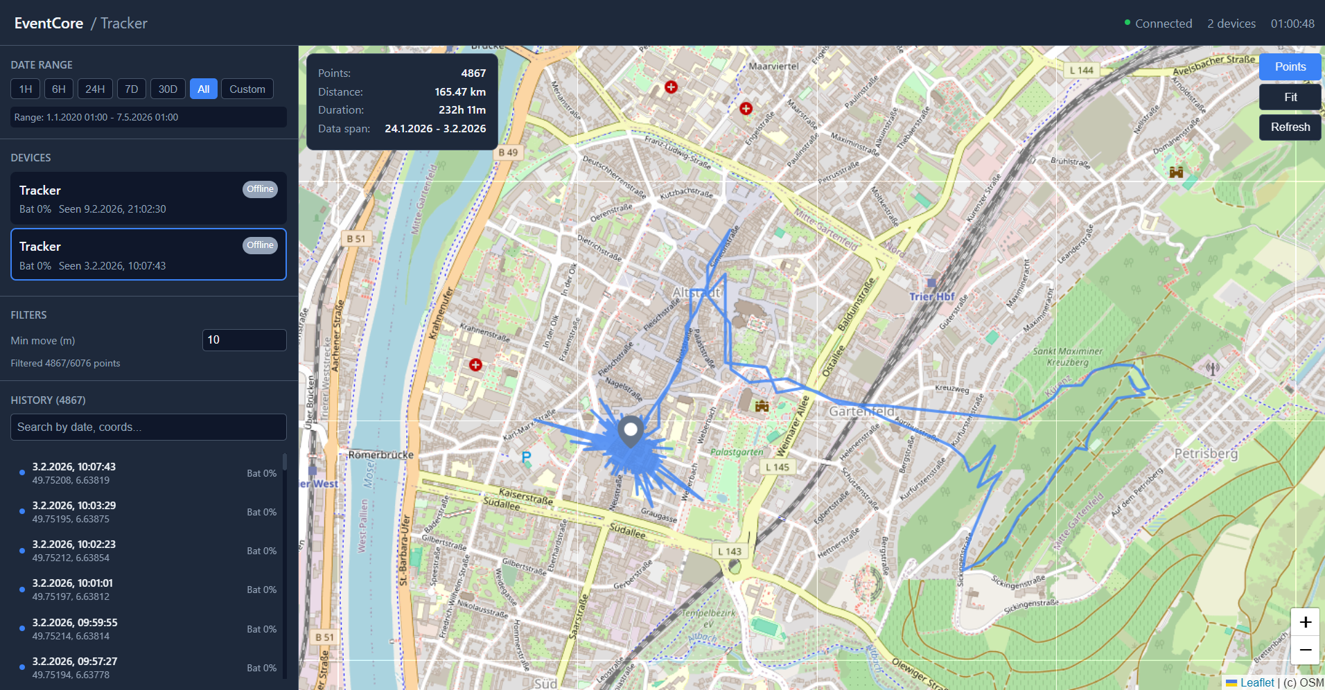 EventCore screenshot 2